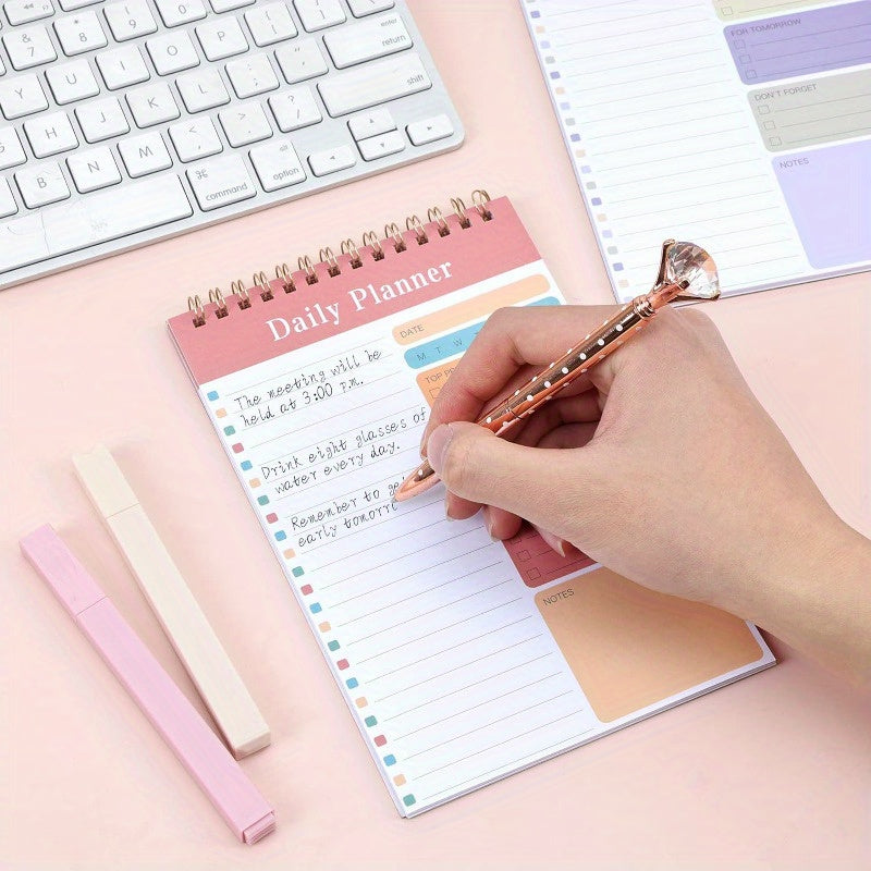 1 Pack, To Do List Notepad Daily To Do List Notebook 12.7cm X 20.32cm Daily Planner 30 Sheets For Work Academic Planner, Fitness Journal Workout Planner Notepad, School Supplies, Back To School, Notebook, Libretas, Notebooks