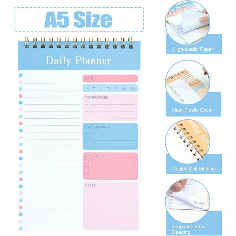 1 Pack, To Do List Notepad Daily To Do List Notebook 12.7cm X 20.32cm Daily Planner 30 Sheets For Work Academic Planner, Fitness Journal Workout Planner Notepad, School Supplies, Back To School, Notebook, Libretas, Notebooks