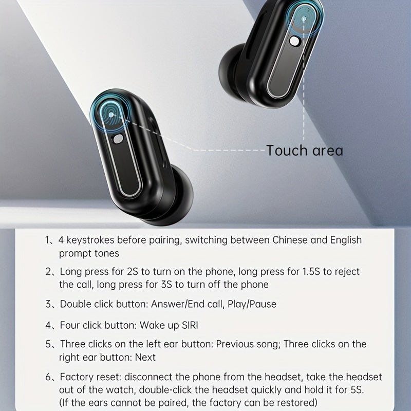 2-in-1 Smartwatch With Headphones, TWS Wireless Headphones, NFC, Sports Music, Full Touch High-definition Screen Fitness Tracker, Sports Watch, Built-in Headphones