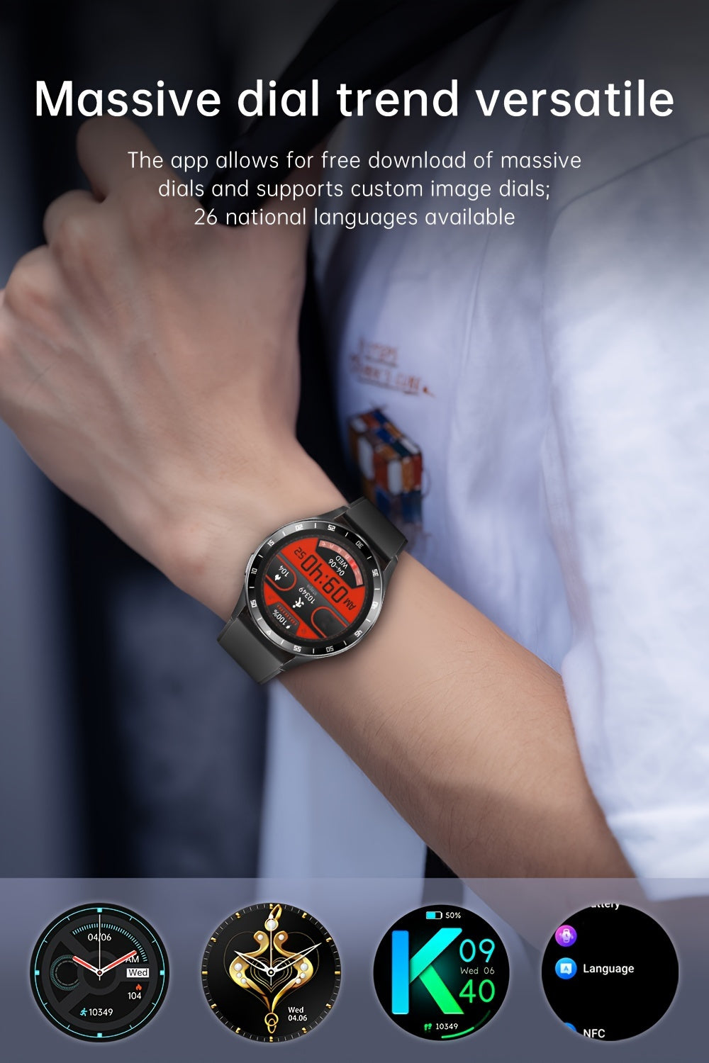 2-in-1 Smartwatch With Headphones, TWS Wireless Headphones, NFC, Sports Music, Full Touch High-definition Screen Fitness Tracker, Sports Watch, Built-in Headphones