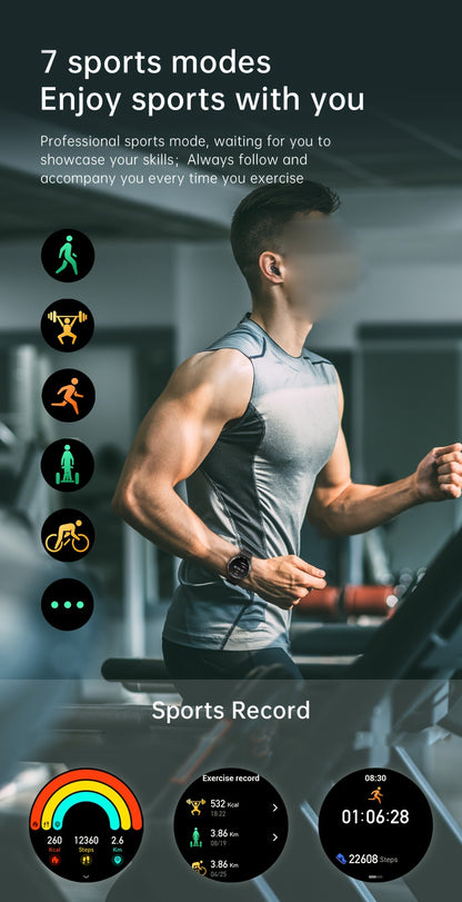 2-in-1 Smartwatch With Headphones, TWS Wireless Headphones, NFC, Sports Music, Full Touch High-definition Screen Fitness Tracker, Sports Watch, Built-in Headphones