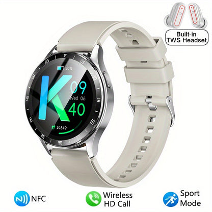 2-in-1 Smartwatch With Headphones, TWS Wireless Headphones, NFC, Sports Music, Full Touch High-definition Screen Fitness Tracker, Sports Watch, Built-in Headphones