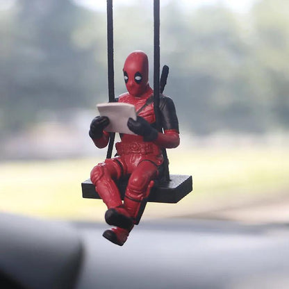 Deadpool Car Rear View Mirror Pendant Deadpool Cartoon Animation Car Hanger Funny Car Wing Accessories Car Accessories