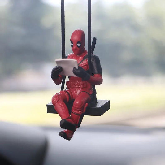 Deadpool Car Rear View Mirror Pendant Deadpool Cartoon Animation Car Hanger Funny Car Wing Accessories Car Accessories