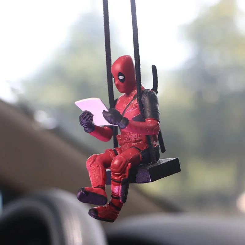 Deadpool Car Rear View Mirror Pendant Deadpool Cartoon Animation Car Hanger Funny Car Wing Accessories Car Accessories