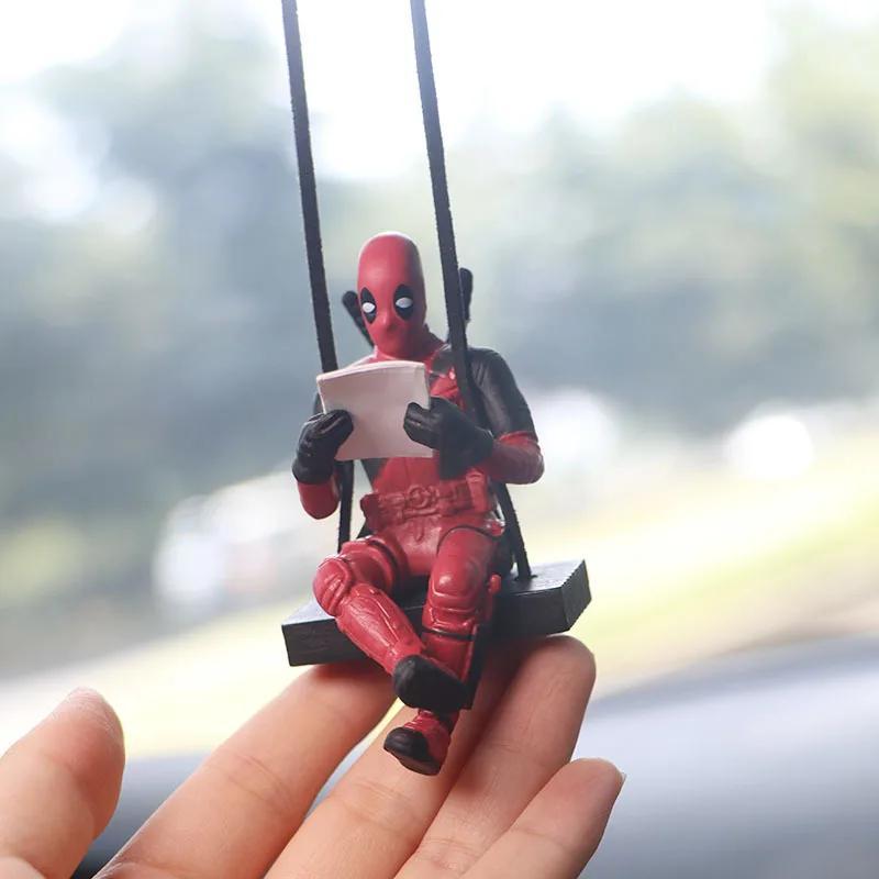 Deadpool Car Rear View Mirror Pendant Deadpool Cartoon Animation Car Hanger Funny Car Wing Accessories Car Accessories
