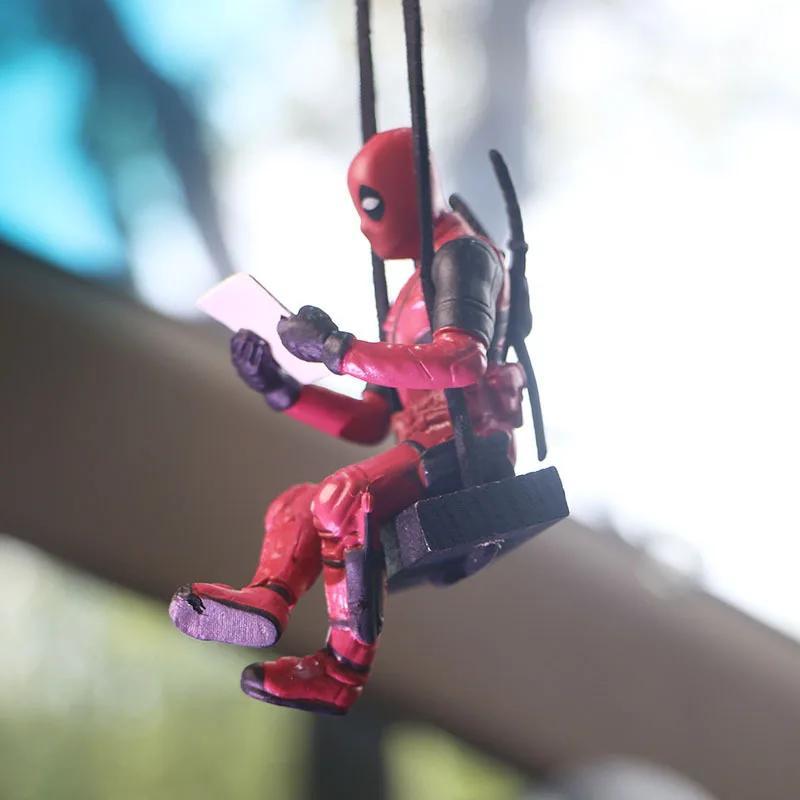 Deadpool Car Rear View Mirror Pendant Deadpool Cartoon Animation Car Hanger Funny Car Wing Accessories Car Accessories