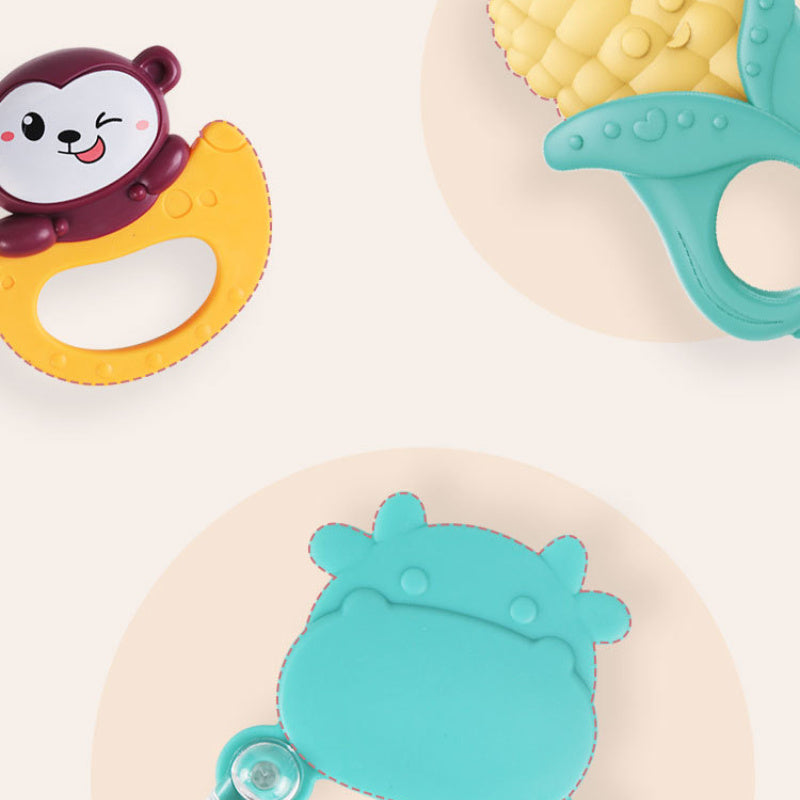 Baby Rattle Toy Newborn Gift Box Set Baby Teether Boiled Hand Rattle Grasp Teething Bell