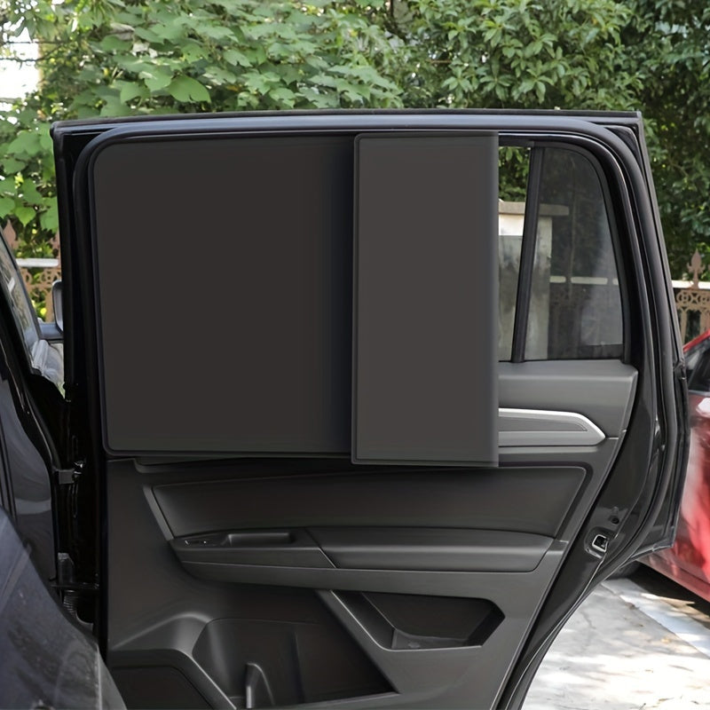 Set of 4 Magnetic Sunshades, Designed for Vehicle Side Windows, UV Protection and Heat Insulation Windshield Cover. Suitable for All Vehicles to Ensure Privacy. Front Window Shade with Anti-Sunlight Thermal Blocking Cooler Co