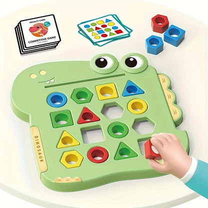 Montessori Toys For Toddlers 1, 2, 3 Year Old, Dinosaur Shape Learning Puzzles For Baby 12-18-24 Months, Early Educational Toys, Perfect Christmas Birthday Gifts For Boys & Girls Age 1-3 easter gift