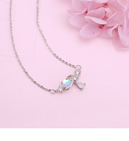 Aurora water drop planet necklace girl sweet and simple