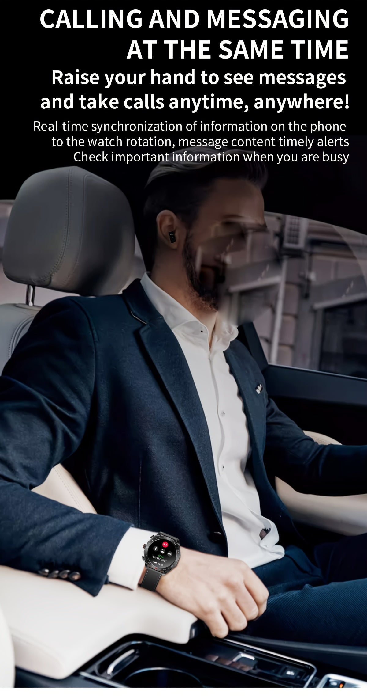 2025 New Men's 1.52-in-1 SmartWatch, Sports Device with TWS Earphones, Wireless Call, Outdoor Exercise SmartWatch, 400mAh Battery, Sleeping Men SmartWatch