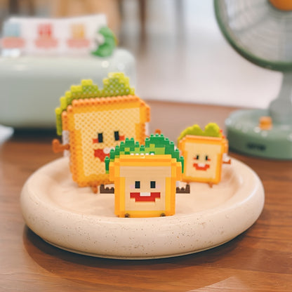 12pcs Micro Building Blocks Gift Box Set, Happy Food And Play Series, Fruit Three-dimensional Food Dynamic Puzzle Assembled Toys, Desktop Decoration Ornaments Gifts Easter Gift