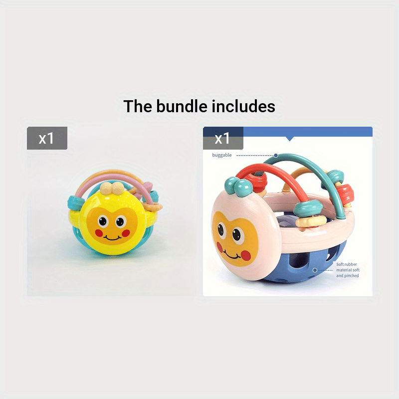 Baby Toys, Newborn Toys, Rattles, Grasping, Gnawing Toys, Hand Grasping Balls