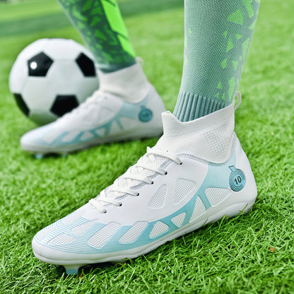 Professional Soccer Cleats, Football Shoes With Long Nail, Non-slip Breathable High Top Fashion Athletic Sneakers