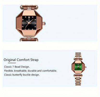 Poedagar Fashion Luxury Watches Stainless Steel Strap Quartz Watch Ideal Choice For Gifts Gifts For Eid