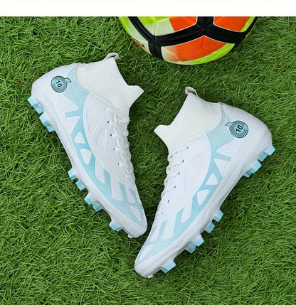 Professional Soccer Cleats, Football Shoes With Long Nail, Non-slip Breathable High Top Fashion Athletic Sneakers