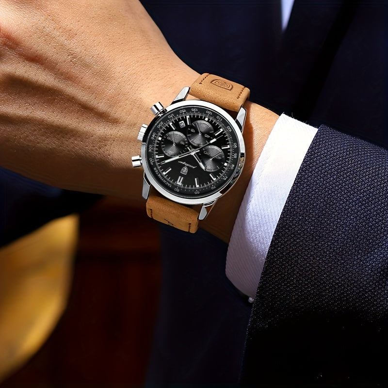 Men's Fashion Watch, Multifunctional Quartz Wristwatch