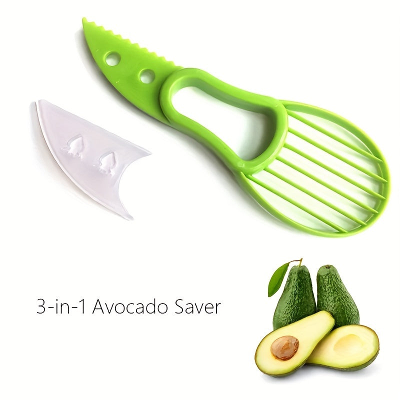 1pc, 3-in-1 Multifunctional Avocado Peeler, Fruit Meat Separator, Meat Scraper, Creative Kitchen Gadgets Kitchen Accessories