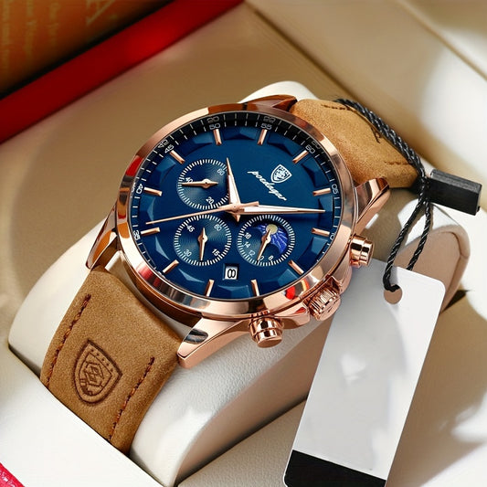 Men's Fashion Watch, Multifunctional Quartz Wristwatch
