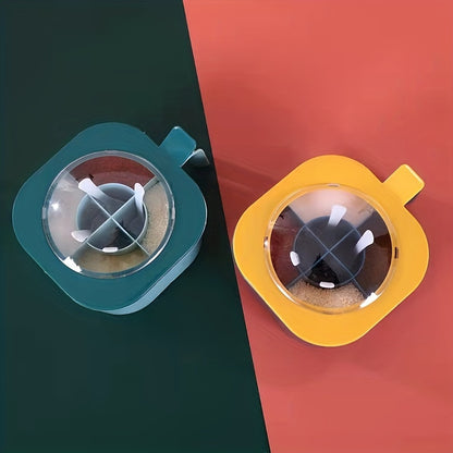 Four Compartments All-in-one Seasoning Box Kitchen Salt Seasoning Box Condiment Box Set Home With Spoon Spice Bottle Jar For Restaurant Eid Al-Adha Mubarak