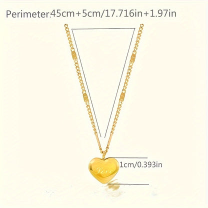 Love Heart Necklace Heart Collarbone Chain For Women Jewelry Gift