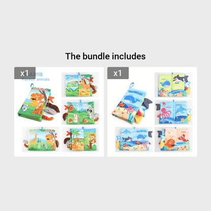 Baby Books -Baby Toys Gifts Touch Feel First Cloth Crinkle Soft Books Infant Tummy Time ToysLearning Sensory Baby Toys Stroller Toys Christmas Halloween Thanksgiving Gifts