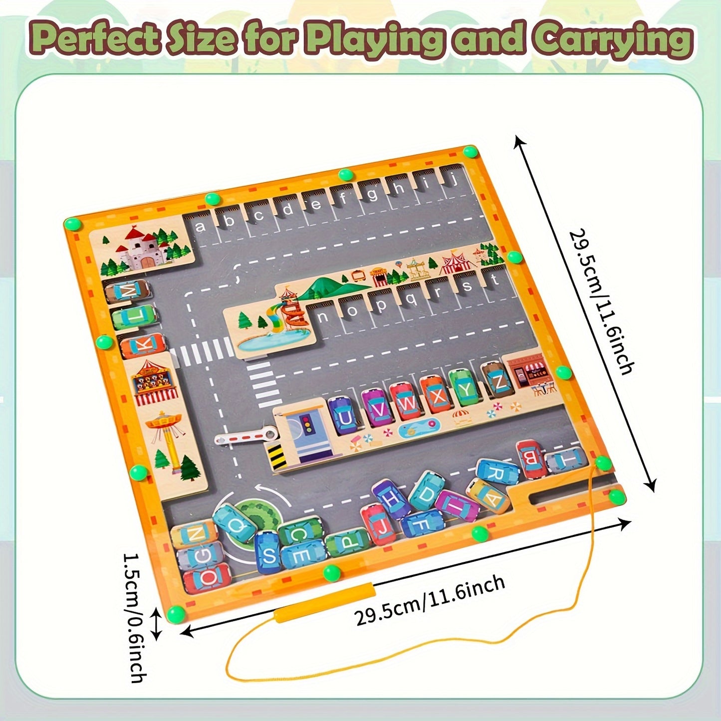 Magnetic Alphabet Maze Learning Toys, Fine Motor Skills Toys, Wooden Learning Letter Puzzle Board, Kids Preschool Learning Activities, Toys