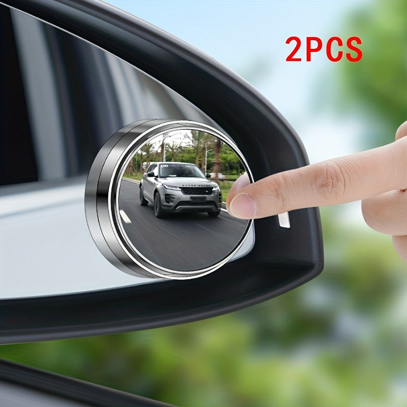 2pcs Car Rearview Mirror High-definition Round Mirror 360-degree Adjustable Blind Spot Mirror Wide-angle Mirror, Increase Safety In The Car