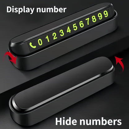 1pc Creative Temporary Parking Phone Number Plate, Car Moving Number Plate, Car Interior Accessories