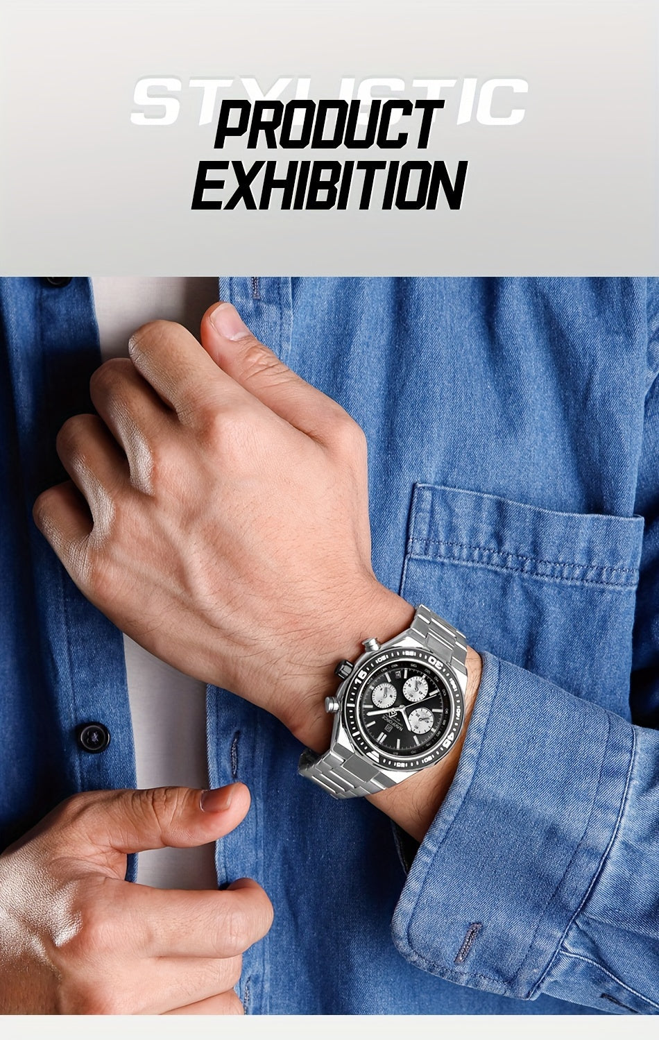 NAVIFORCE Men'S Luxury Business Watch, Multi-function Chronograph Waterproof Men Watches, 24/12 Hour date Display Man Wristwatch, Men Gift