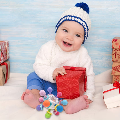 Baby Montessori Toy Baby Teething Teether Toys 6 To 12 Months: Teether Toys For Baby 6-12 Months | Baby Toys 0 To 6 Months Baby Teething Ball Toy 0-3 Month Rattle Infant Toys For 0-3-6-12 Months Baby