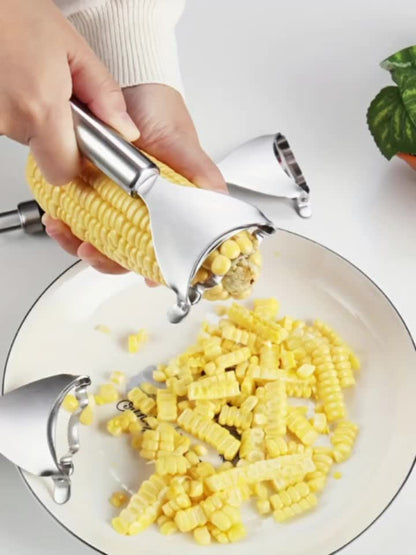 Stainless Steel Corn Stripper Tool - Efficient Kernel Remover, Easy-to-Use, Durable Kitchen Gadget for Fresh Corn Prep