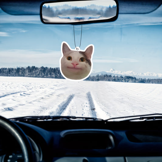 Cute Cat Car Aromatherapy, Car Fragrance Tablets Wardrobe Air Fresheners Perfume Rearview Mirror Hanging Decor, Car Accessories Interior Pendant