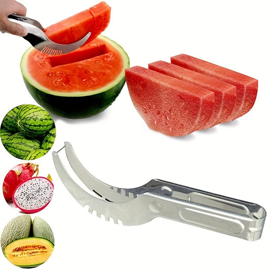 1pc, Cutting Watermelon Block Slicer Cutter, Watermelon Fruit Splitter, Stainless Steel Cutting Watermelon Tool, Kitchen Gadgets, Kitchen Supplies, Kitchen Tools
