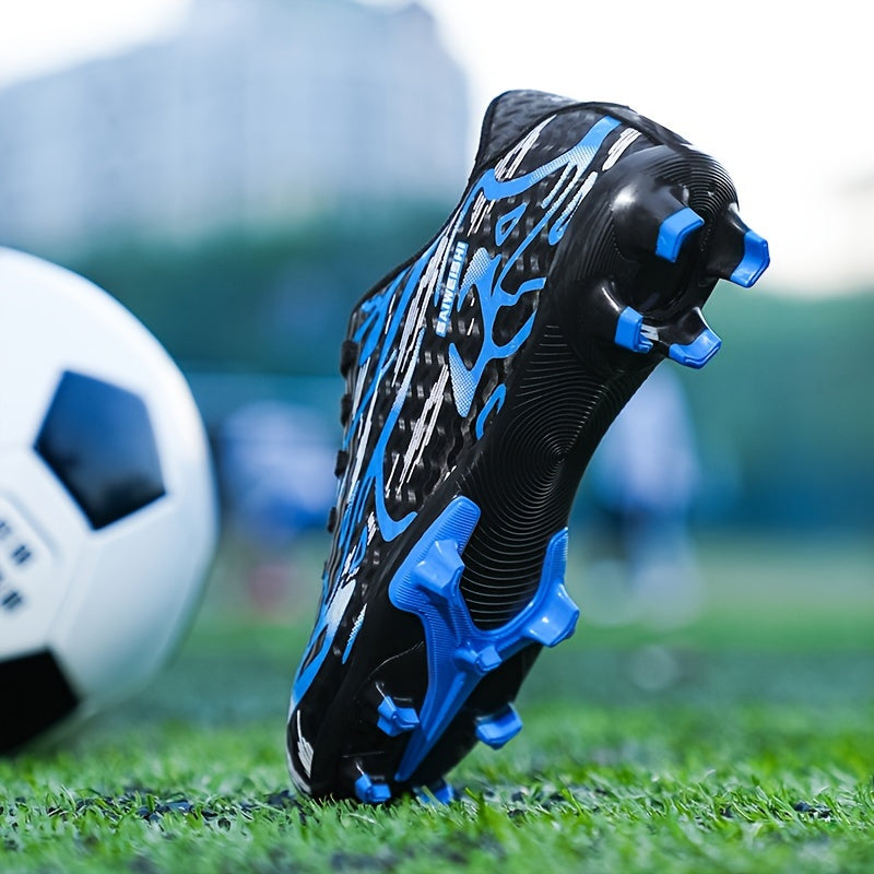 Men's Trendy Cool FG Non Slip Soccer Shoes, Comfortable Wear-resistant Football Shoes For Training Competition, All Seasons