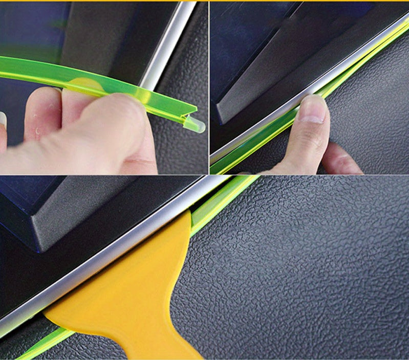 Automobile interior LED decorative lights, EL neon light strips, ambient lighting, modern car decoration, flexible LED light strips, long-lasting illumination, LED mood lighting, for night drivers, a must-have for car owners.