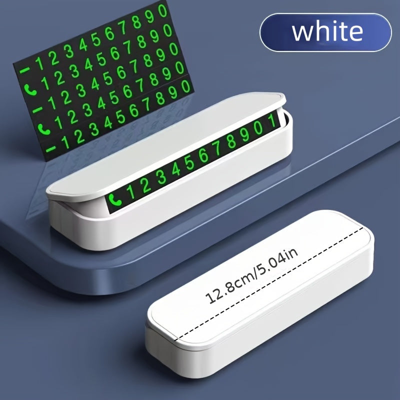 1pc Creative Temporary Parking Phone Number Plate, Car Moving Number Plate, Car Interior Accessories