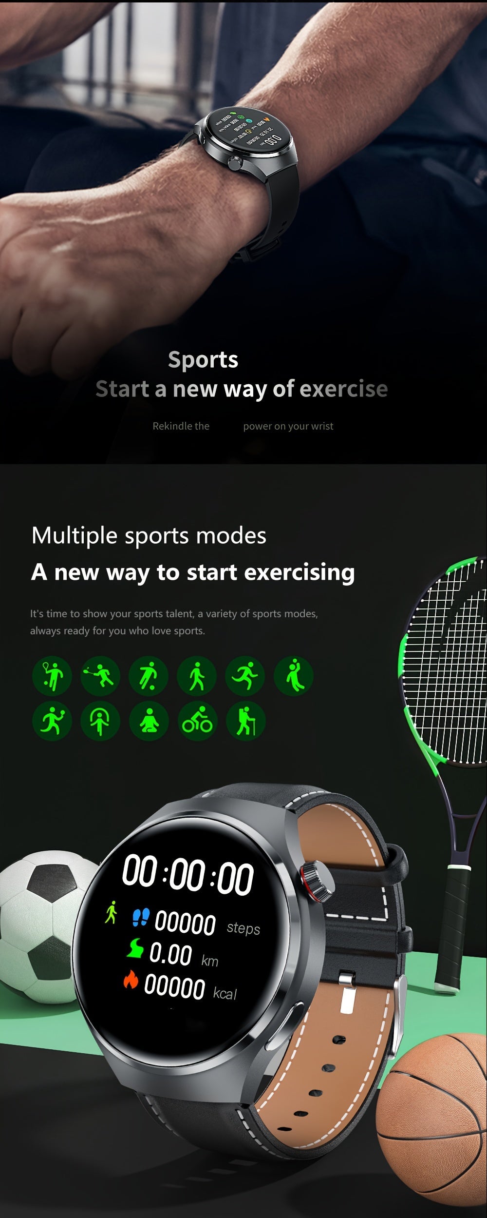 2024 New NFC Smart Watch Men Watch 4 Pro AMOLED 360*360 HD Screen AI Voice Wireless Call Smart Watch For Men Motion Trajectory Compass Smartwatch Men Sports Fitness Watches