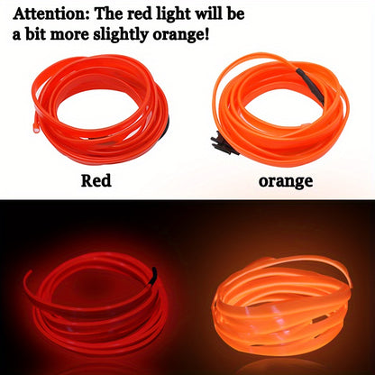 Automobile interior LED decorative lights, EL neon light strips, ambient lighting, modern car decoration, flexible LED light strips, long-lasting illumination, LED mood lighting, for night drivers, a must-have for car owners.