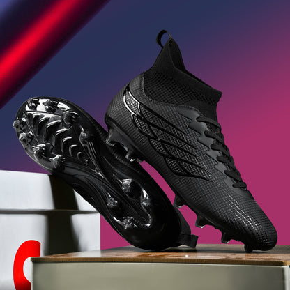 Men's High-End Football Boots - -like Seamless Upper, TPU Sole with Lace-Up Closure, Non-Slip Grip & Ankle - All-Weather All-Weather Training & Match Boots for Soccer, Lawn, Football - -Wear Technology, Traction Tread, Lace-U