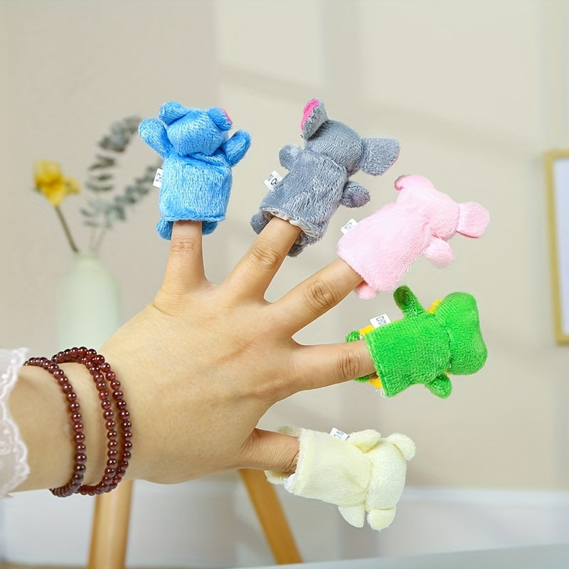 10pcs Mini Animal Finger Puppets Set, Small Cartoon Animal Finger Toys, Educational Family Time Story Time Toys, Party Favors For Shows, Playtime, Schools easter gift