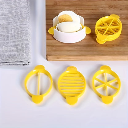 1pc, 3in1, Egg Slicer, Hard Boiled Eggs Slicers, Egg Cutter, Creative Egg Slicer, Kitchen Egg Cutter, Food Slicers, Fruit Slicers, Household Plastic Egg Slicers, Kitchen Tools, Kitchen Supplies, Kitchen Gadgets, Cheapest Item