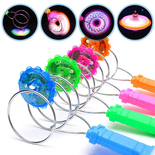 Colorful Luminous Gyro Magnetic Spinning Top Rotating Gyroscope LED Light Gyro Wheel Magic Spinning Yo-Yo Ball Kids Gift Toy