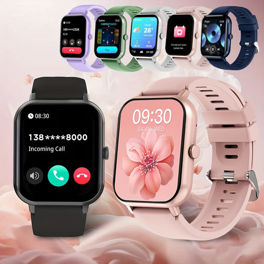 Smartwatch With 4.65cm Full Touch Screen, Text & Call Functions, 100+ Sports Modes, Pedometer, Calorie Counter,, Compatible With Android & IOS