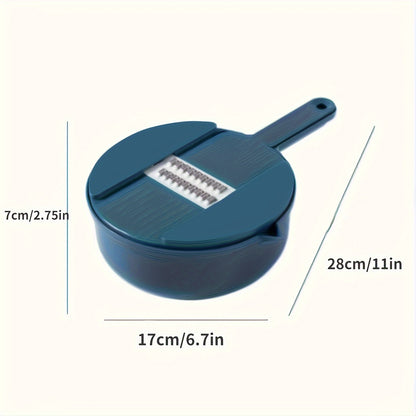 12-in-1 Vegetable Chopping Wizard - Effortless Manual Slicer, Shredder & Grater for Carrots, Potatoes, Radish - Durable Kitchen Tool for Home & Commercial Use