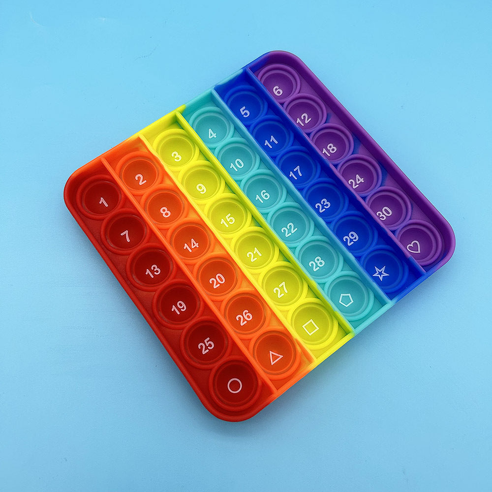 2-in-1 Pop Fidget Toys: Front Letters & Back Numbers - Push Its Bubble Sensory Pop Educational Math Learning Toys for Kids!