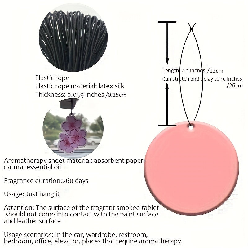 Cute Cat Car Aromatherapy, Car Fragrance Tablets Wardrobe Air Fresheners Perfume Rearview Mirror Hanging Decor, Car Accessories Interior Pendant