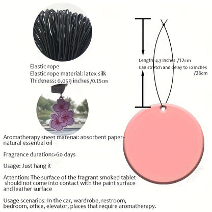 Cute Cat Car Aromatherapy, Car Fragrance Tablets Wardrobe Air Fresheners Perfume Rearview Mirror Hanging Decor, Car Accessories Interior Pendant