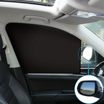 Set of 4 Magnetic Sunshades, Designed for Vehicle Side Windows, UV Protection and Heat Insulation Windshield Cover. Suitable for All Vehicles to Ensure Privacy. Front Window Shade with Anti-Sunlight Thermal Blocking Cooler Co
